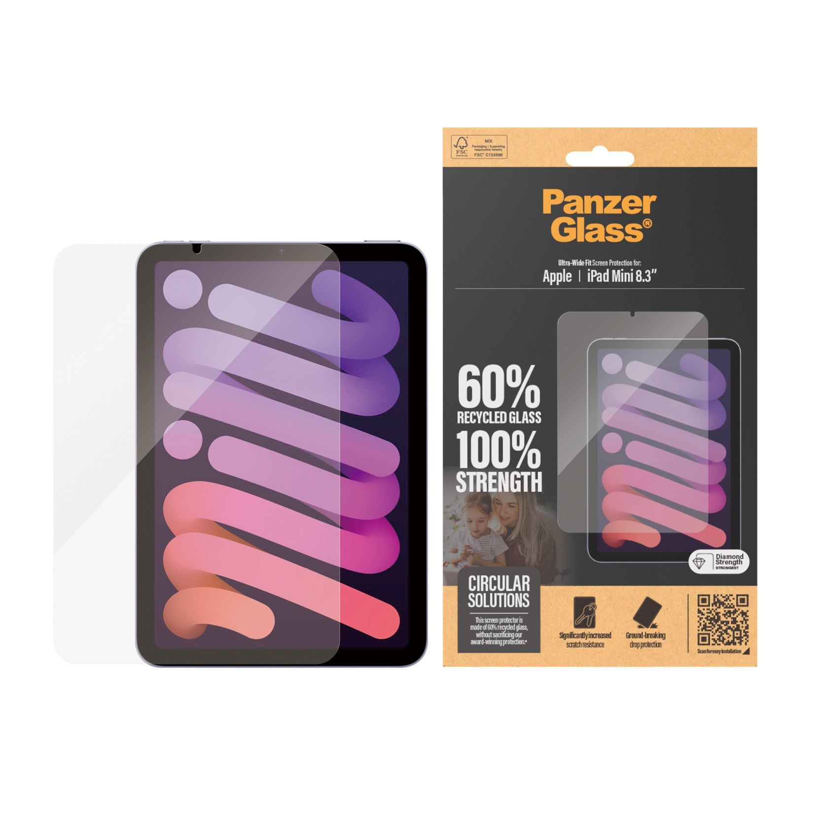 PanzerGlass® Screen Protector iPad Mini 8.3'' (2021, 2024) | Ultra-Wide Fit